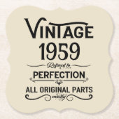 Gepersonaliseerd  65ste verjaardagsfeest kartonnen onderzetters (Voorkant)