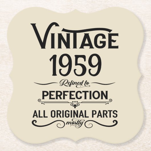 Gepersonaliseerd  65ste verjaardagsfeest kartonnen onderzetters (Voorkant)