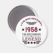 Gepersonaliseerd  65ste verjaardagsfeest magneet (Voorkant / Achterkant)