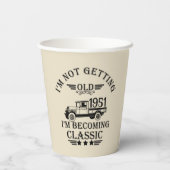 Gepersonaliseerd  65ste verjaardagsfeest papieren bekers (Achterkant)