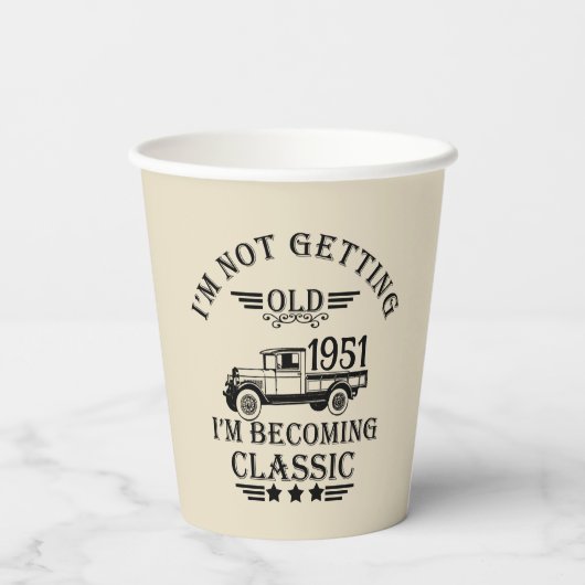 Gepersonaliseerd  65ste verjaardagsfeest papieren bekers (Achterkant)