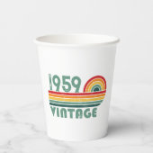 Gepersonaliseerd  65ste verjaardagsfeest papieren bekers (Achterkant)