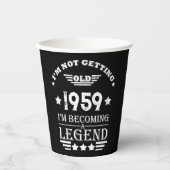 Gepersonaliseerd  65ste verjaardagsfeest papieren bekers (Voorkant)