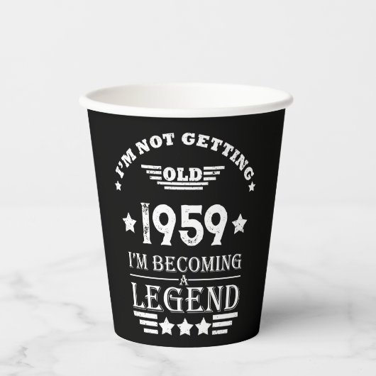 Gepersonaliseerd  65ste verjaardagsfeest papieren bekers (Voorkant)