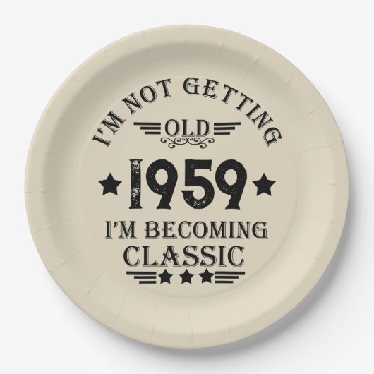 Gepersonaliseerd  65ste verjaardagsfeest papieren bordje (Voorkant)