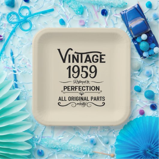 Gepersonaliseerd  65ste verjaardagsfeest papieren bordje (Feest)