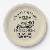 Gepersonaliseerd  65ste verjaardagsfeest papieren bordje (Voorkant)