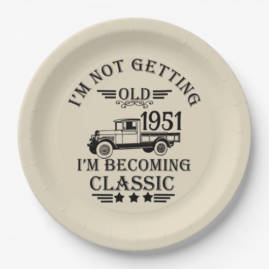 Gepersonaliseerd  65ste verjaardagsfeest papieren bordje (Voorkant)