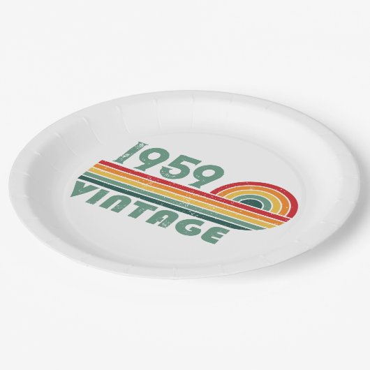 Gepersonaliseerd 65ste verjaardagsfeest papieren bordje (Gekanteld)