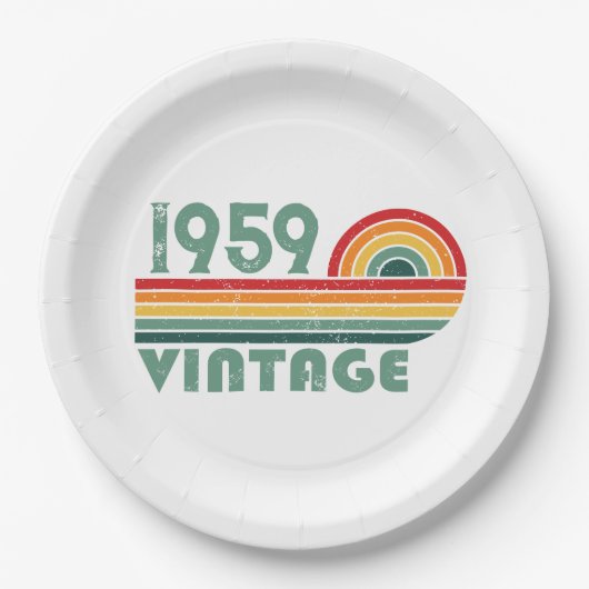 Gepersonaliseerd  65ste verjaardagsfeest papieren bordje (Voorkant)