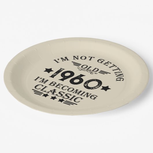 Gepersonaliseerd  65ste verjaardagsfeest papieren bordje (Gekanteld)