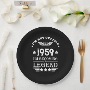 Gepersonaliseerd 65ste verjaardagsfeest papieren bordje