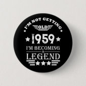 Gepersonaliseerd  65ste verjaardagsfeest ronde button 5,7 cm (Voorkant)