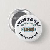 Gepersonaliseerd  65ste verjaardagsfeest ronde button 5,7 cm (Voorkant /achterkant)