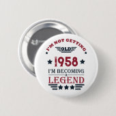 Gepersonaliseerd 65ste verjaardagsfeest ronde button 5,7 cm (Voorkant /achterkant)