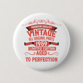 Gepersonaliseerd  65ste verjaardagsfeest ronde button 5,7 cm (Voorkant)