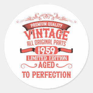 Gepersonaliseerd 65ste verjaardagsfeest ronde sticker