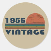 Gepersonaliseerd 65ste verjaardagsfeest ronde sticker (Voorkant)