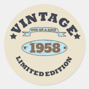 Gepersonaliseerd 65ste verjaardagsfeest ronde sticker