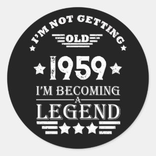 Gepersonaliseerd 65ste verjaardagsfeest ronde sticker