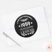 Gepersonaliseerd  65ste verjaardagsfeest ronde sticker (Envelop)