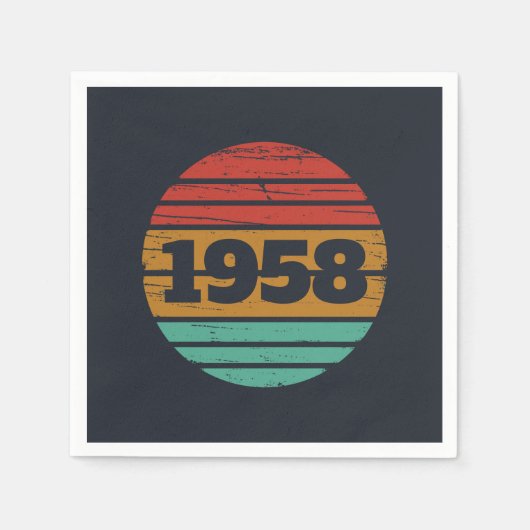 Gepersonaliseerd  65ste verjaardagsfeest servet (Voorkant)