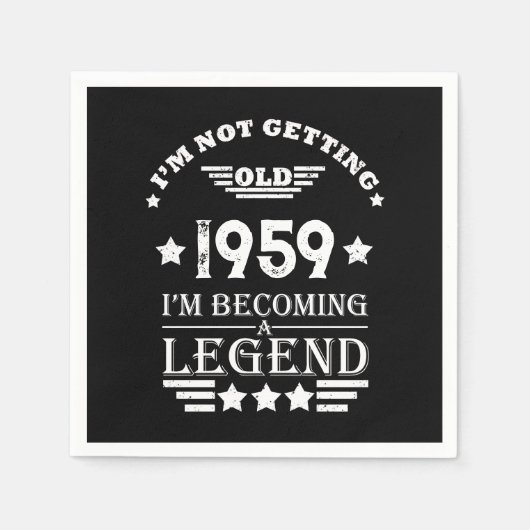 Gepersonaliseerd  65ste verjaardagsfeest servet (Voorkant)