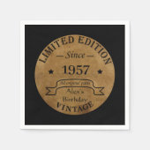 Gepersonaliseerd 65ste verjaardagsfeest servet (Voorkant)