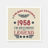 Gepersonaliseerd  65ste verjaardagsfeest servet (Voorkant)