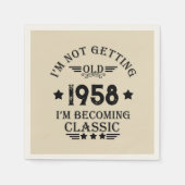 Gepersonaliseerd 65ste verjaardagsfeest servet (Voorkant)