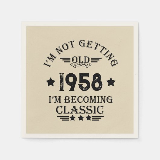 Gepersonaliseerd  65ste verjaardagsfeest servet (Voorkant)