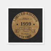 Gepersonaliseerd  65ste verjaardagsfeest servet (Voorkant)