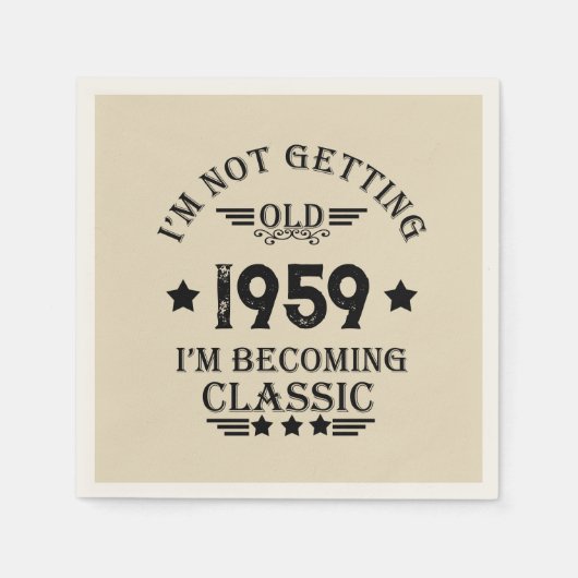 Gepersonaliseerd  65ste verjaardagsfeest servet (Voorkant)