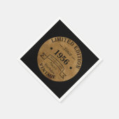 Gepersonaliseerd  65ste verjaardagsfeest servet (Hoek)