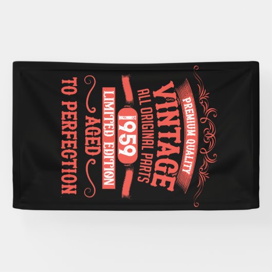 Gepersonaliseerd 65ste verjaardagsfeest spandoek (Horizontaal)