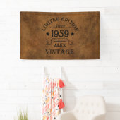 Gepersonaliseerd 65ste verjaardagsfeest spandoek (Insitu)