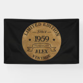 Gepersonaliseerd  65ste verjaardagsfeest spandoek (Horizontaal)