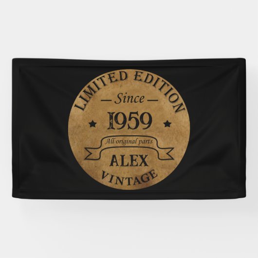 Gepersonaliseerd  65ste verjaardagsfeest spandoek (Horizontaal)