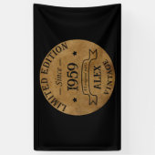 Gepersonaliseerd  65ste verjaardagsfeest spandoek (Verticaal)