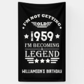 Gepersonaliseerd 65ste verjaardagsfeest spandoek (Verticaal)