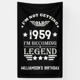 Gepersonaliseerd  65ste verjaardagsfeest spandoek