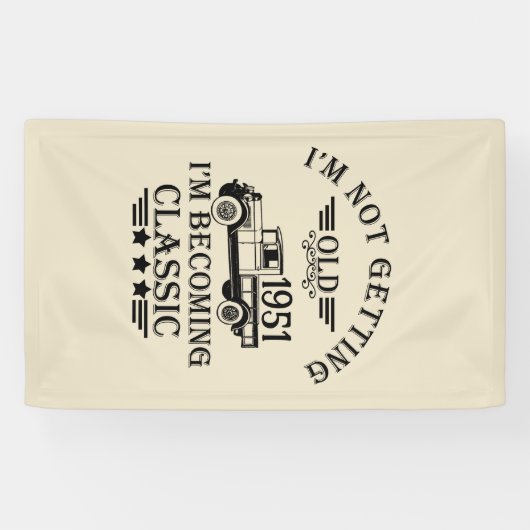 Gepersonaliseerd 65ste verjaardagsfeest spandoek (Horizontaal)