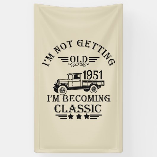 Gepersonaliseerd  65ste verjaardagsfeest spandoek (Verticaal)