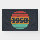 Gepersonaliseerd  65ste verjaardagsfeest spandoek (Horizontaal)