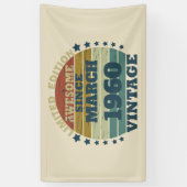 Gepersonaliseerd 65ste verjaardagsfeest spandoek (Verticaal)