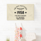 Gepersonaliseerd 65ste verjaardagsfeest spandoek (Insitu)