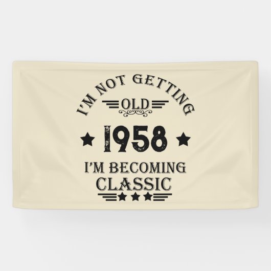 Gepersonaliseerd 65ste verjaardagsfeest spandoek (Horizontaal)