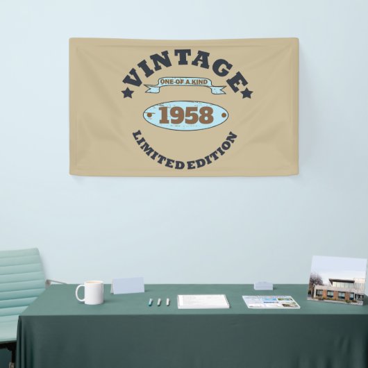 Gepersonaliseerd 65ste verjaardagsfeest spandoek (Beurs)