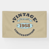 Gepersonaliseerd 65ste verjaardagsfeest spandoek (Horizontaal)