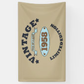 Gepersonaliseerd 65ste verjaardagsfeest spandoek (Verticaal)